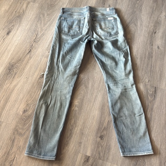 7 for all mankind, Josephine Boyfriend, skinny blue denim jeans, size 23 - Picture 10 of 12